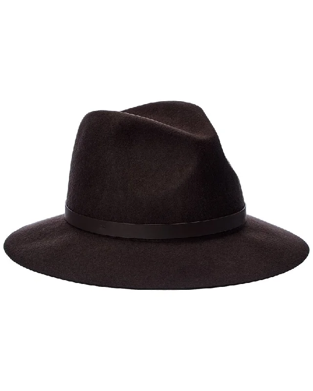 Bruno Magli Leather-Trim Wool Felt Fedora