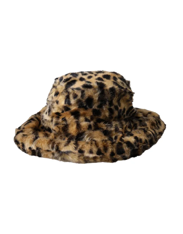 Dolce & Gabbana  Leopard Fur Women Bucket Women's Hat