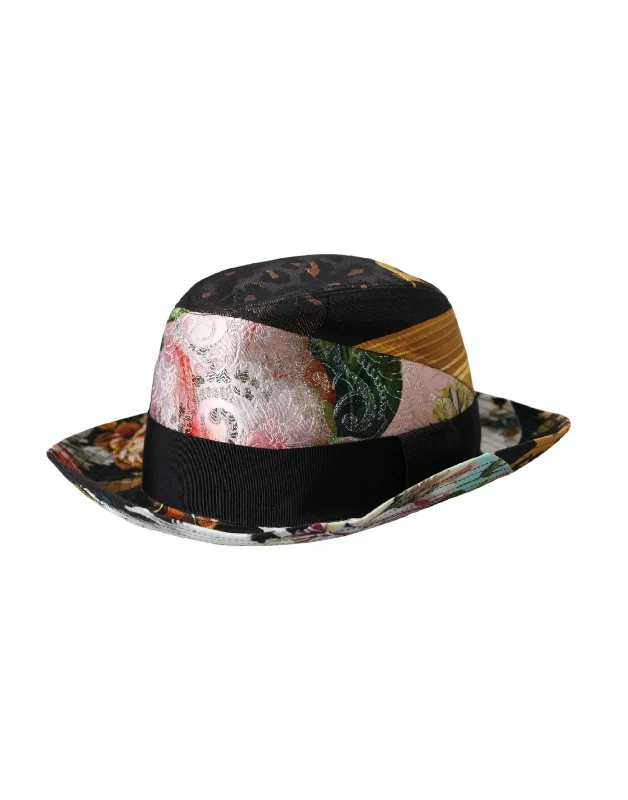 Dolce & Gabbana multi Patchwork Women Fedora Wide Brim Women's Hat