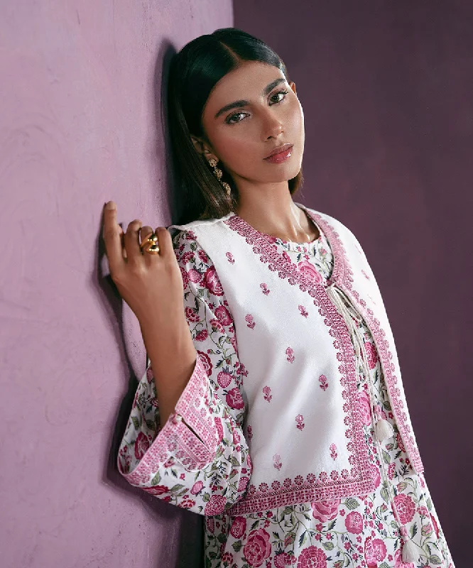 Embroidered Lawn Front-open Jacket