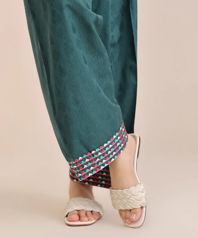 Embroidered Cotton Jacquard Shalwar