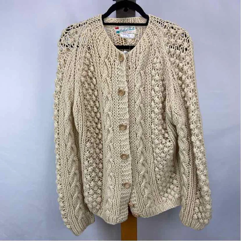 Corla d'Italia Women's Size L Beige Knit Cardigan