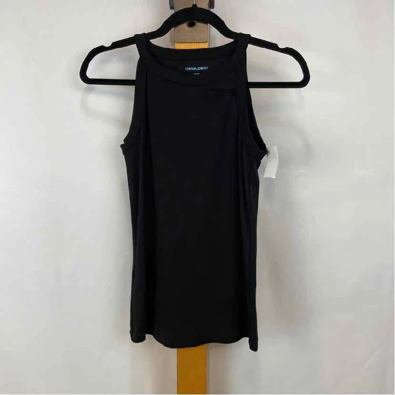 Cynthia Rowley Women's Size M Black Solid Tank