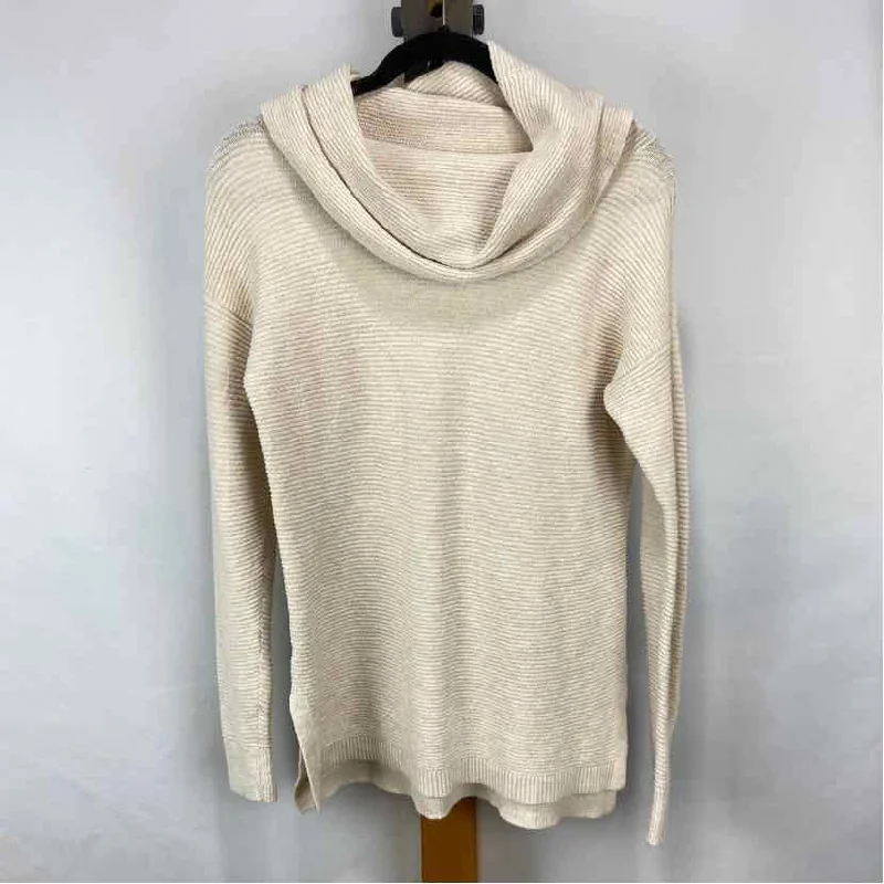 Loft Women's Size XSP Beige Ribbed Sweater