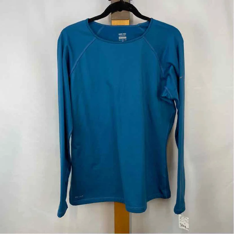 Nike Women's Size XL Teal Solid Long Sleeve Shirt