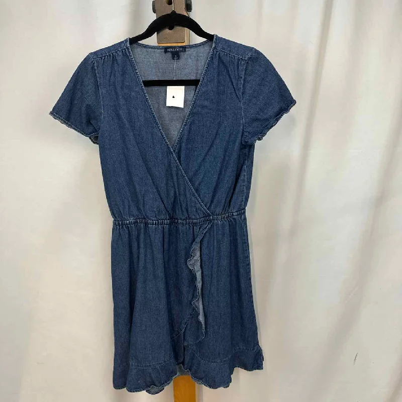 J Crew Women's Size S Blue Solid Dress