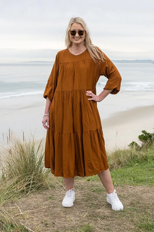 LS Cicely Smock Dress - Copper