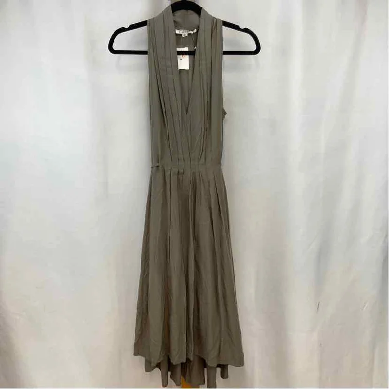 Molly Bracken Women's Size S Olive Solid Dress