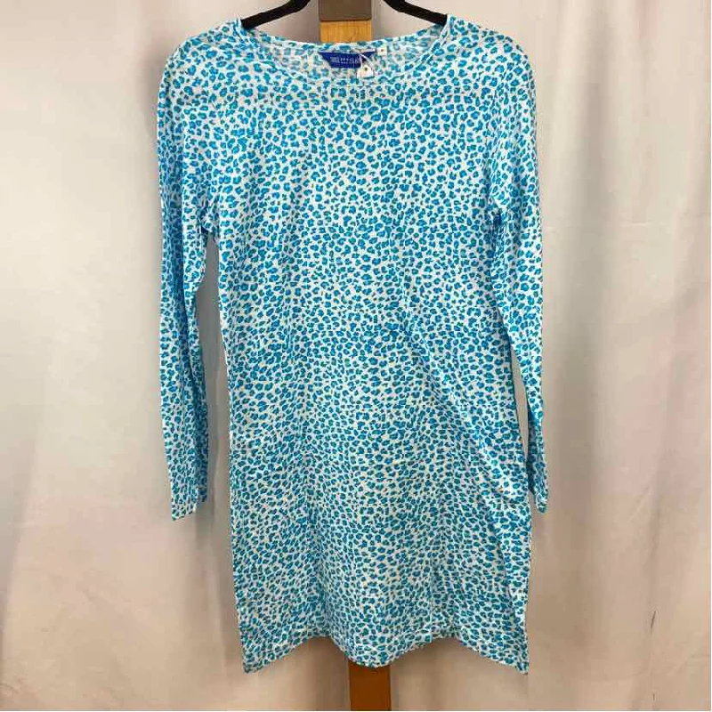 Three Islands Women's Size M Aqua Animal Print Dress