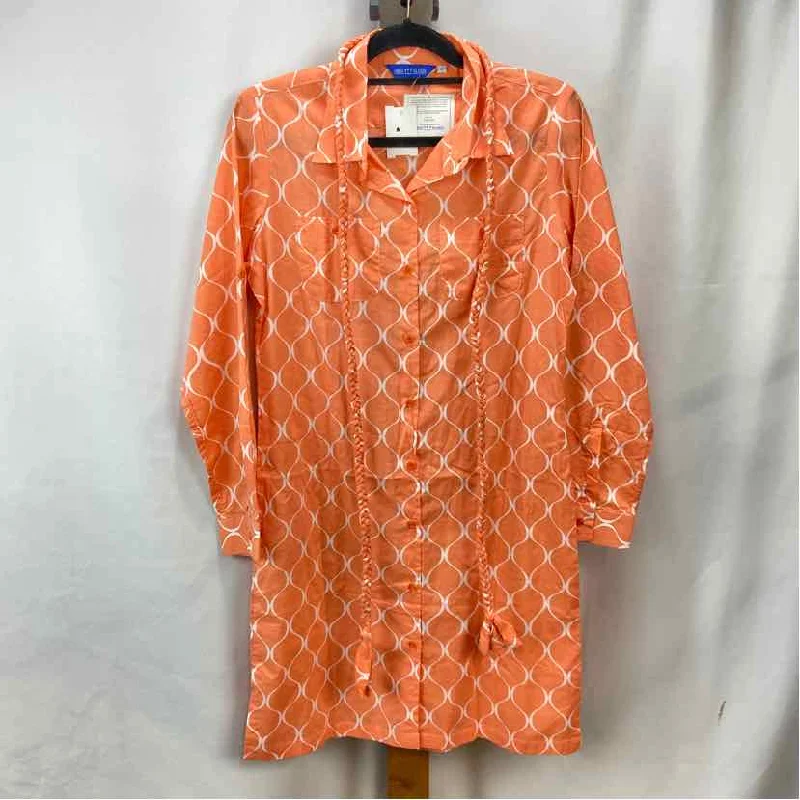 Three Islands Women's Size S Orange Print Dress