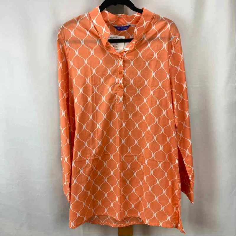 Three Islands Women's Size XL Orange Print Dress