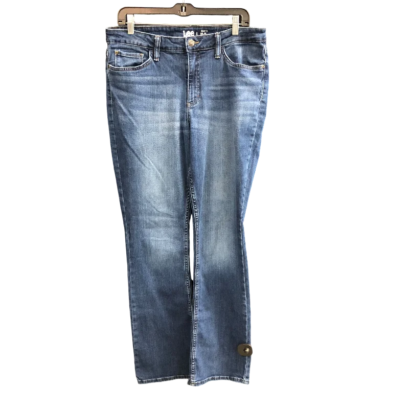 Jeans Boot Cut By Lee In Blue, Size: 14l