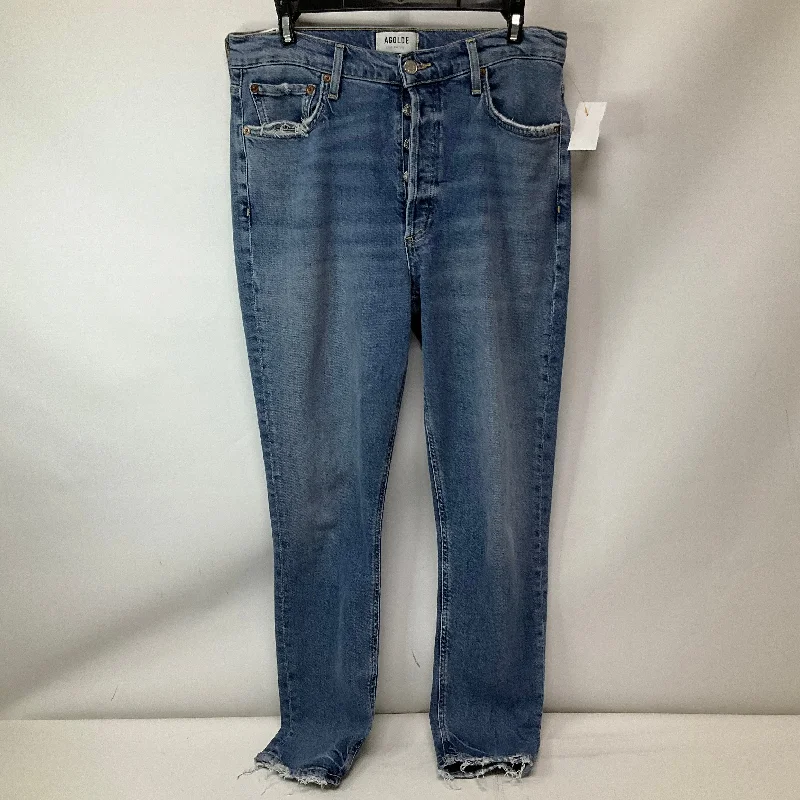 Jeans Straight By Agolde In Blue Red & White, Size: 8