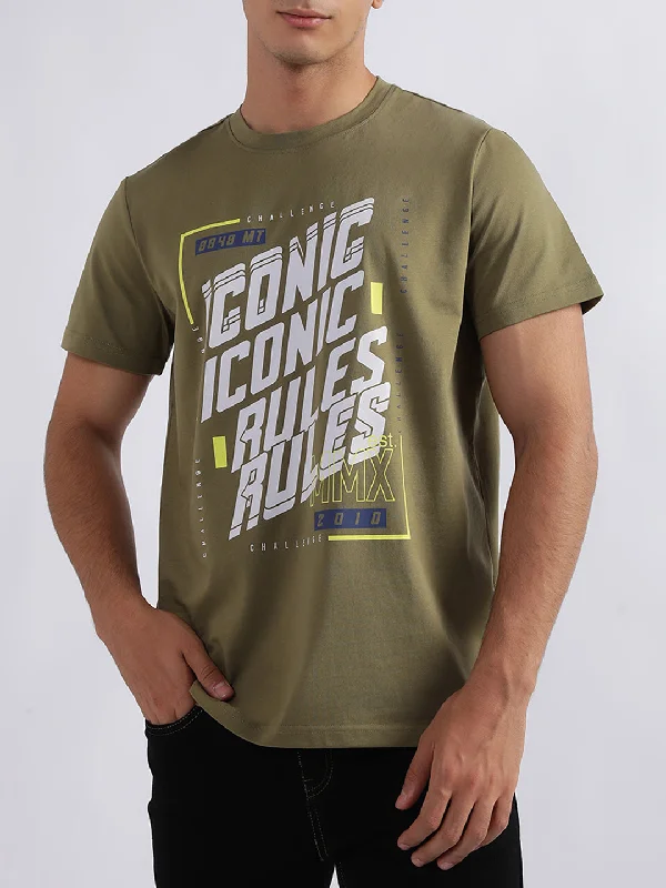 Iconic Olive Logo Regular Fit T-Shirt