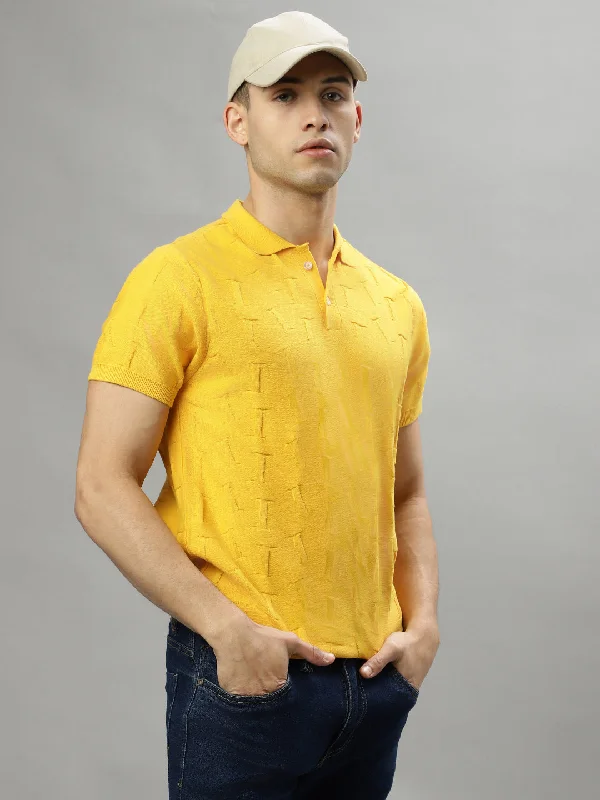 Iconic Yellow Logo Regular Fit Polo T-Shirt