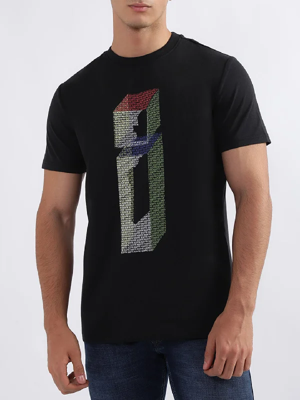 Iconic Black Logo Regular Fit T-Shirt