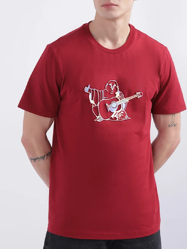 True Religion Red Logo Regular Fit T-Shirt