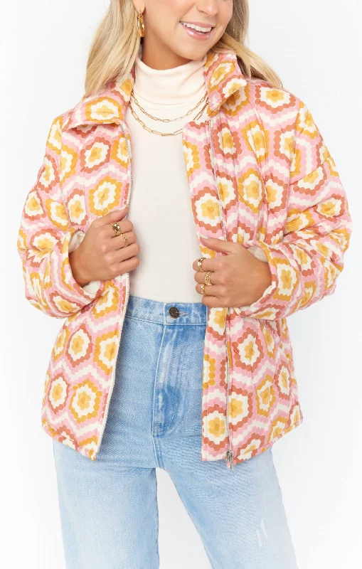 Powder Puffed Jacket In Pink