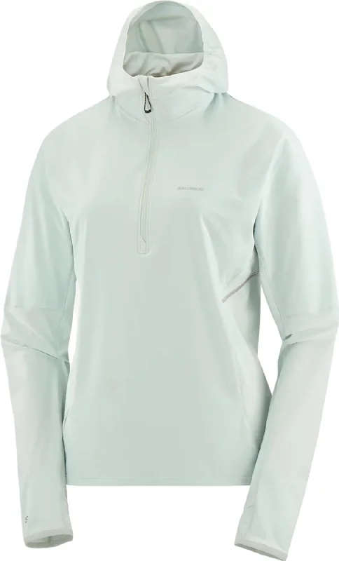 Sense Aero Hybrid Half Zip Midlayer Hoodie - Women’s|-|Chandail à capuchon couche intermédiaire écourté à demi-glissière hybride Sense Aero - Femme