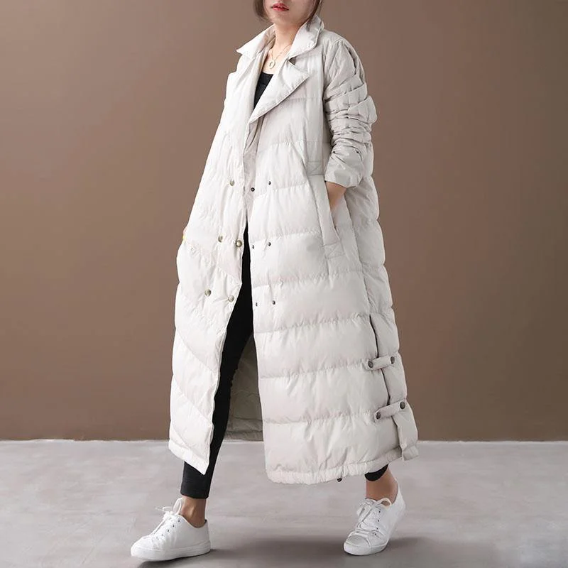 Warm White Down Jacket Woman Plus Size Clothing Parka Winter Coats Double Breast