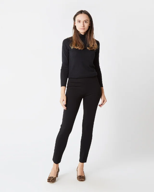 Faye Legging Pant in Navy Ponte Knit