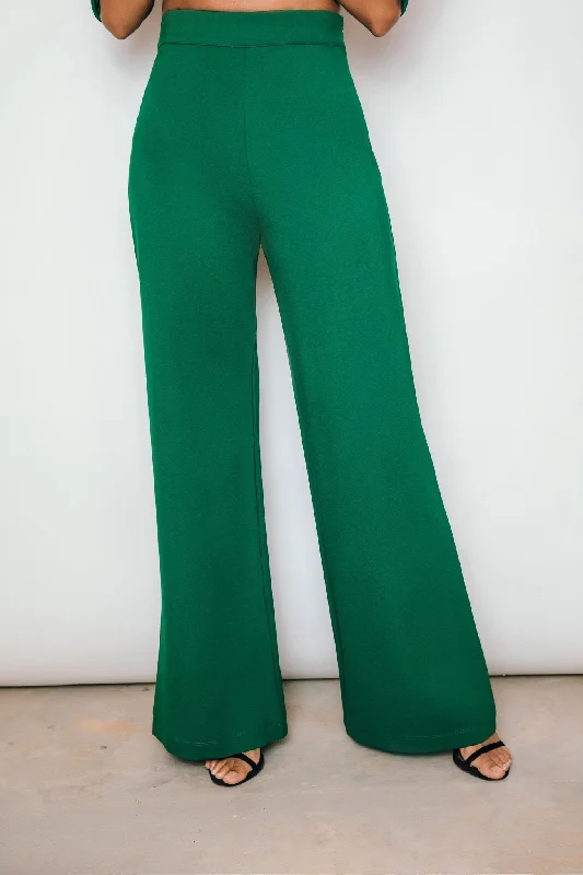 Evergreen Bridgette Wideleg Ponte Pant