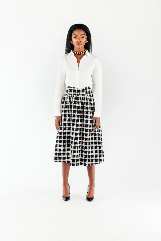 Check Linen Estelle Skirt