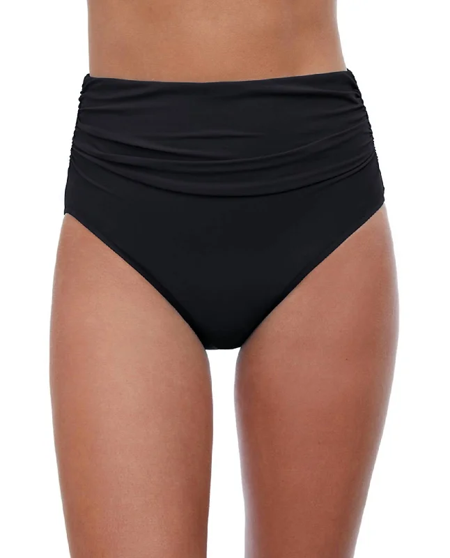 High Waisted Tankini Bottom In Tutti Frutti Black