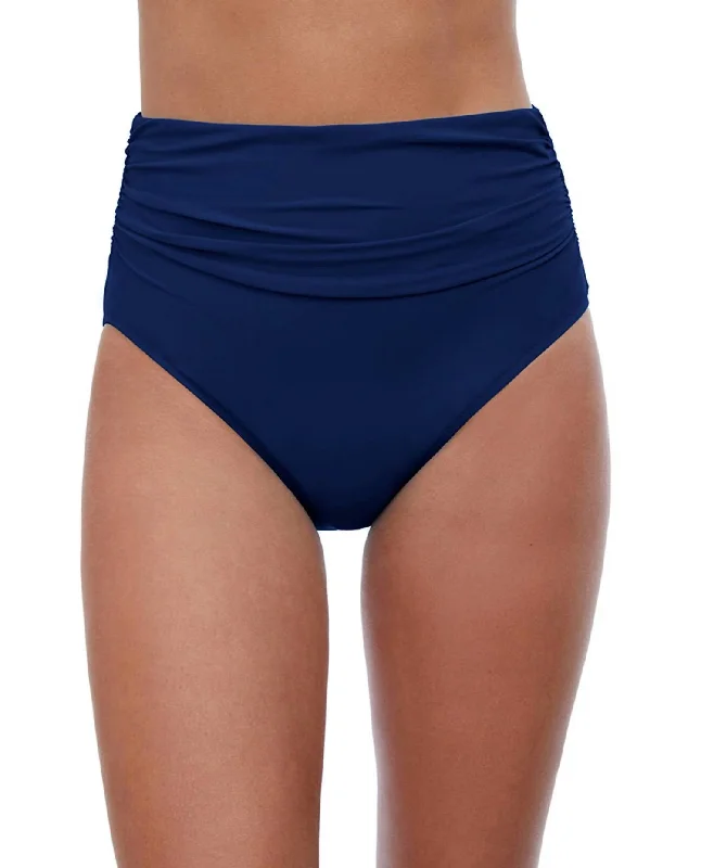 High Waisted Tankini Bottom In Tutti Frutti Navy