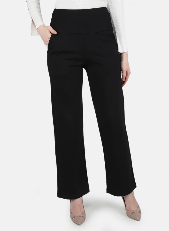 Women Black Solid Jegging