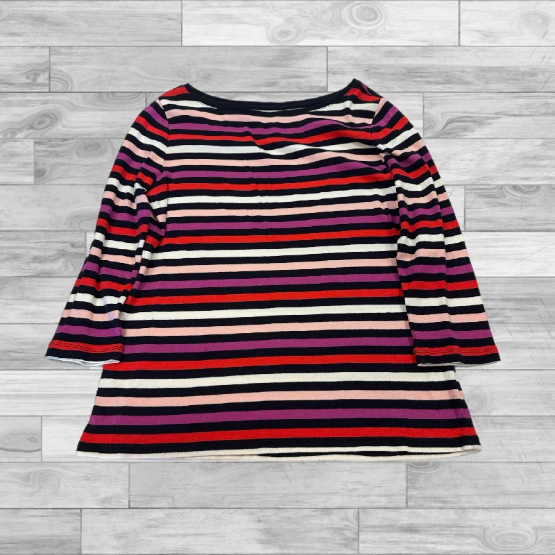 Top 3/4 Sleeve By Talbots In Striped, Size: M