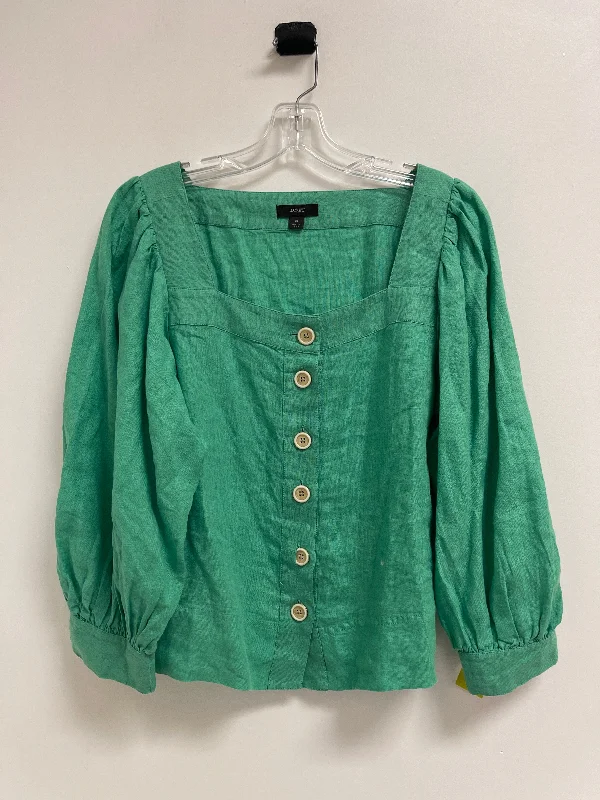 Top Long Sleeve By J. Crew In Green, Size: M