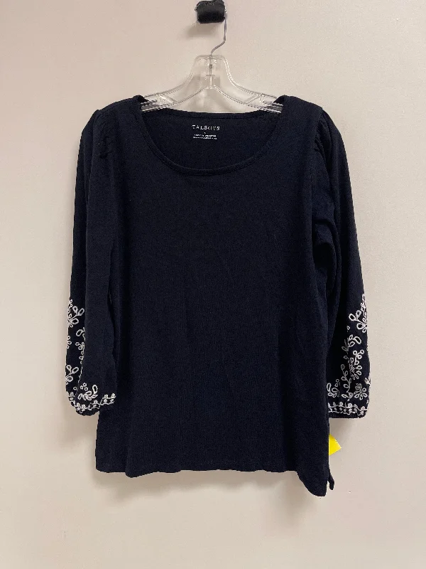 Top Long Sleeve By Talbots In Navy, Size: S