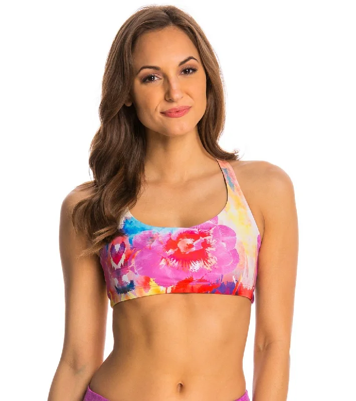 Onzie Chic Yoga Sports Bra Hawaiian Tropic/Watermelon