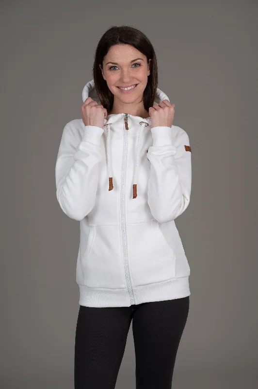 Hera Ivory Full-Zip Hoodie