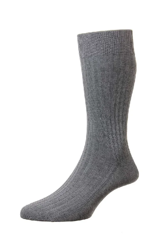 PANTHERELLA DANVERS  5X3 RIB MERCERISED COTTON SOCKS 5614