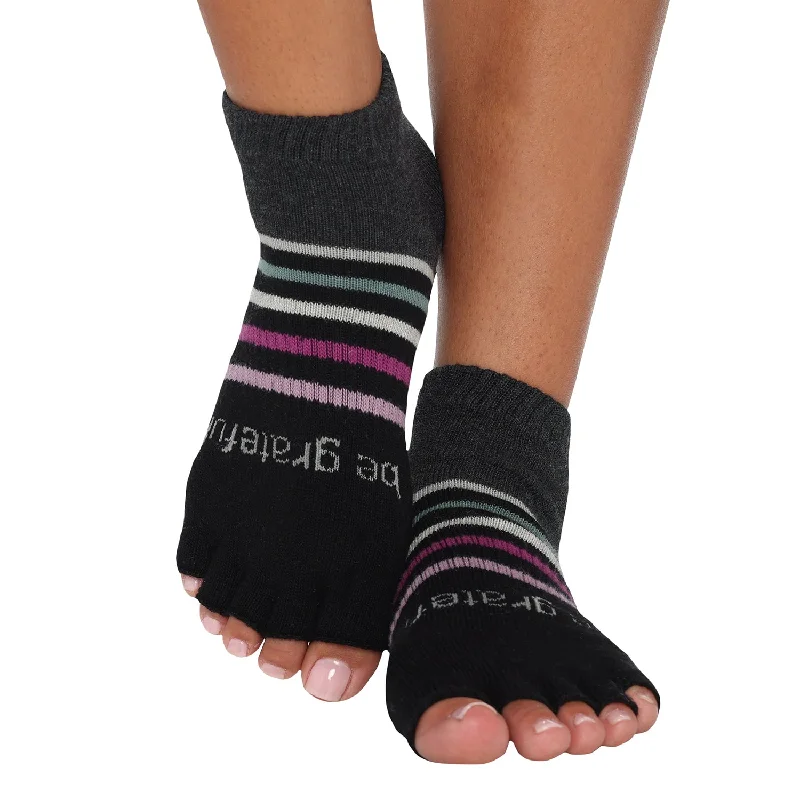 Be Grateful - Mystic Half Toe Grip Socks (Barre / Pilates)